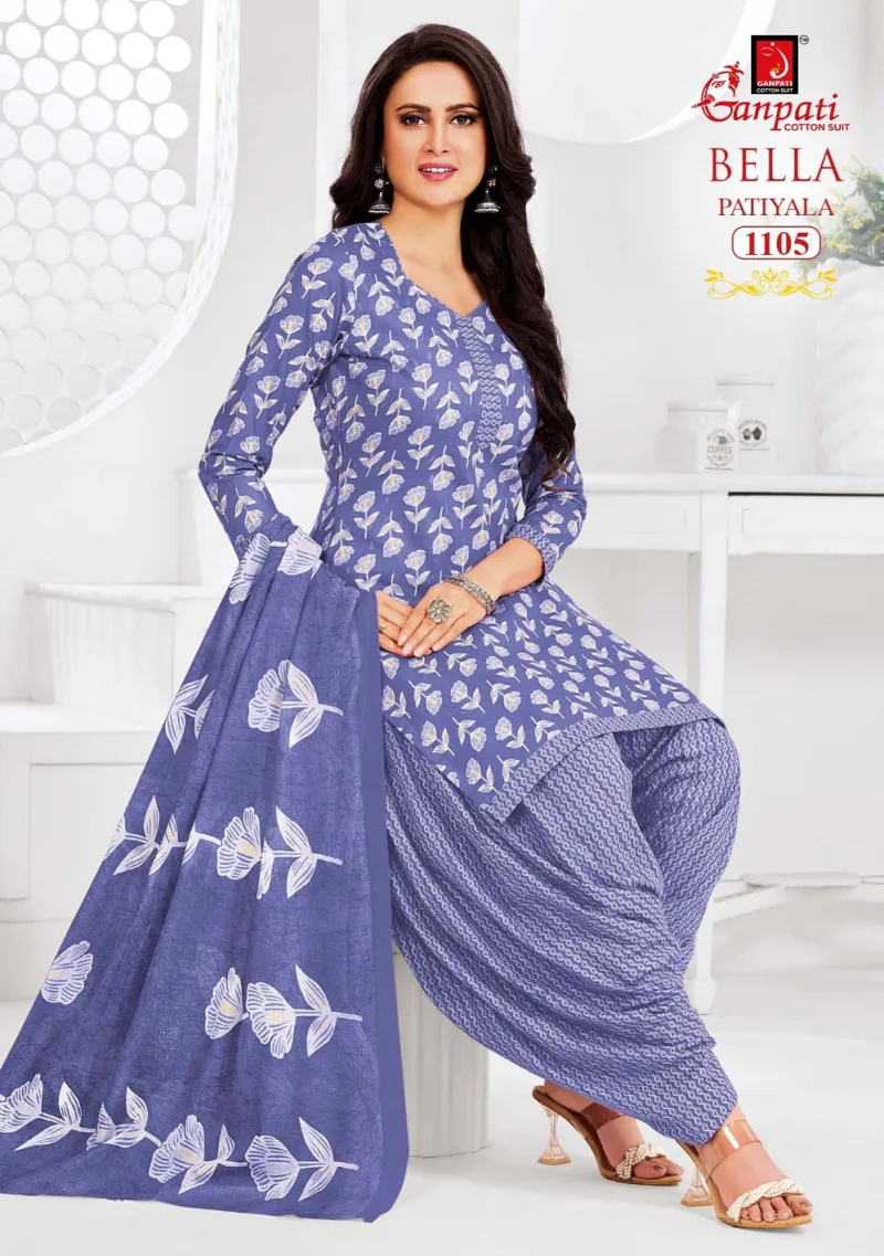 Bella Patiyala Vol 11 By Ganpati Cotton Readymade Patiyala Dress 
